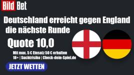 Erhöhte Quote bei BildBet auf Deutschlands Erreichen der nächsten Runde