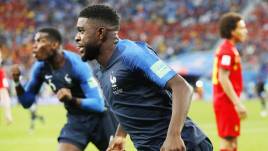 Frankreich gegen Belgien (1:0) WM 2018; Samuel Umtiti