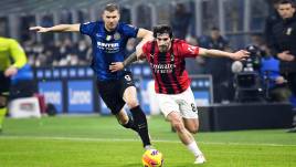 Inter gegen AC im Derby della Madonnina mit Edin Dzeko und Sandro Tonali (05.02.2022)