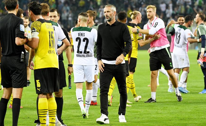 Dortmunds Trainer Marco Rose bei einer Rückkehr nach Gladbach (25.09.2021)