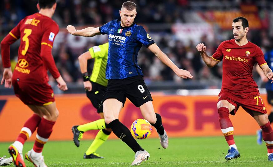 Edin Dzeko traf für Inter Mailand gegen seinen alten Klub AS Rom (04.12.2021)