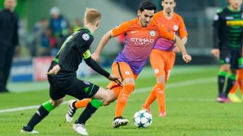 Gladbach - Manchester City, Oscar Wendt gegen Ilkay Gündogan