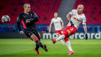 RB Leipzig gegen FC Liverpool; Hinspiel (0:2); Thiago Alcantara, Angeliño
