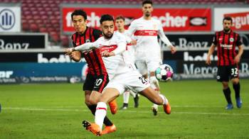 VFB Stuttgart gegen Eintracht Frankfurt; Hinspiel; Makoto Hasebe, Nicolás González