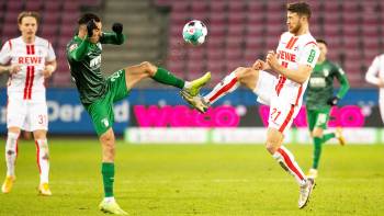 1. FC Köln gegen FC Augsburg; Hinspiel (0:1); Iago und Salih Özcan