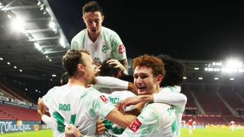 1. FSV Mainz gegen Werder Bremen; Hinspiel (0:1); Christian Groß, Kevin Möhwald, Eren Dinkci und Josh Sargent