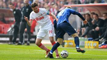 1. FC Köln gegen Holstein Kiel; Rückspiel (4:0); Jonas Hector und Alexander Mühling