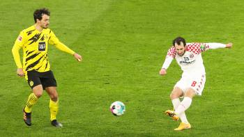 Borussia Dortmund gegen FSV Mainz 05; Hinspiel (1:1); Mats Hummels und Levin Öztunali
