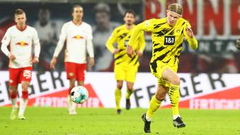 RB Leipzig gegen Borussia Dortmund; Hinspiel (1:3); Erling Haaland