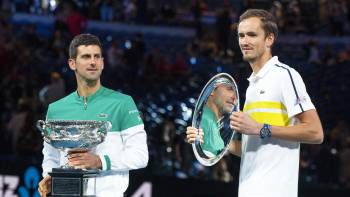 Novak Djokovic und Daniil Medvedev; 2021; Australian-Open-Finale